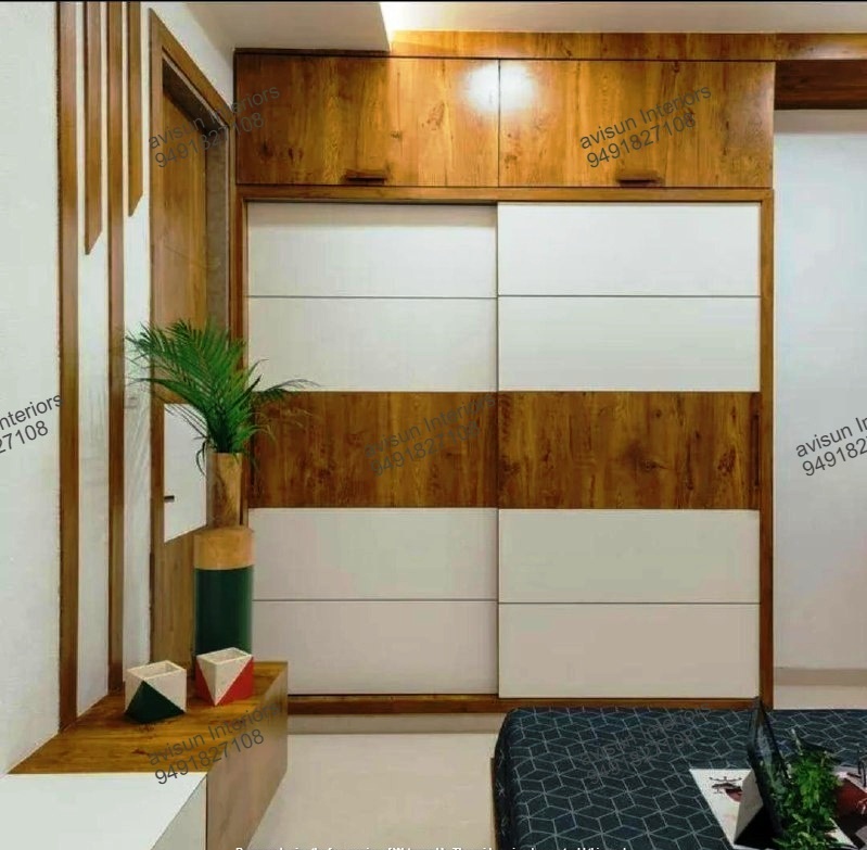 Modular bedroom wardrobe with sliding doors in Vizag